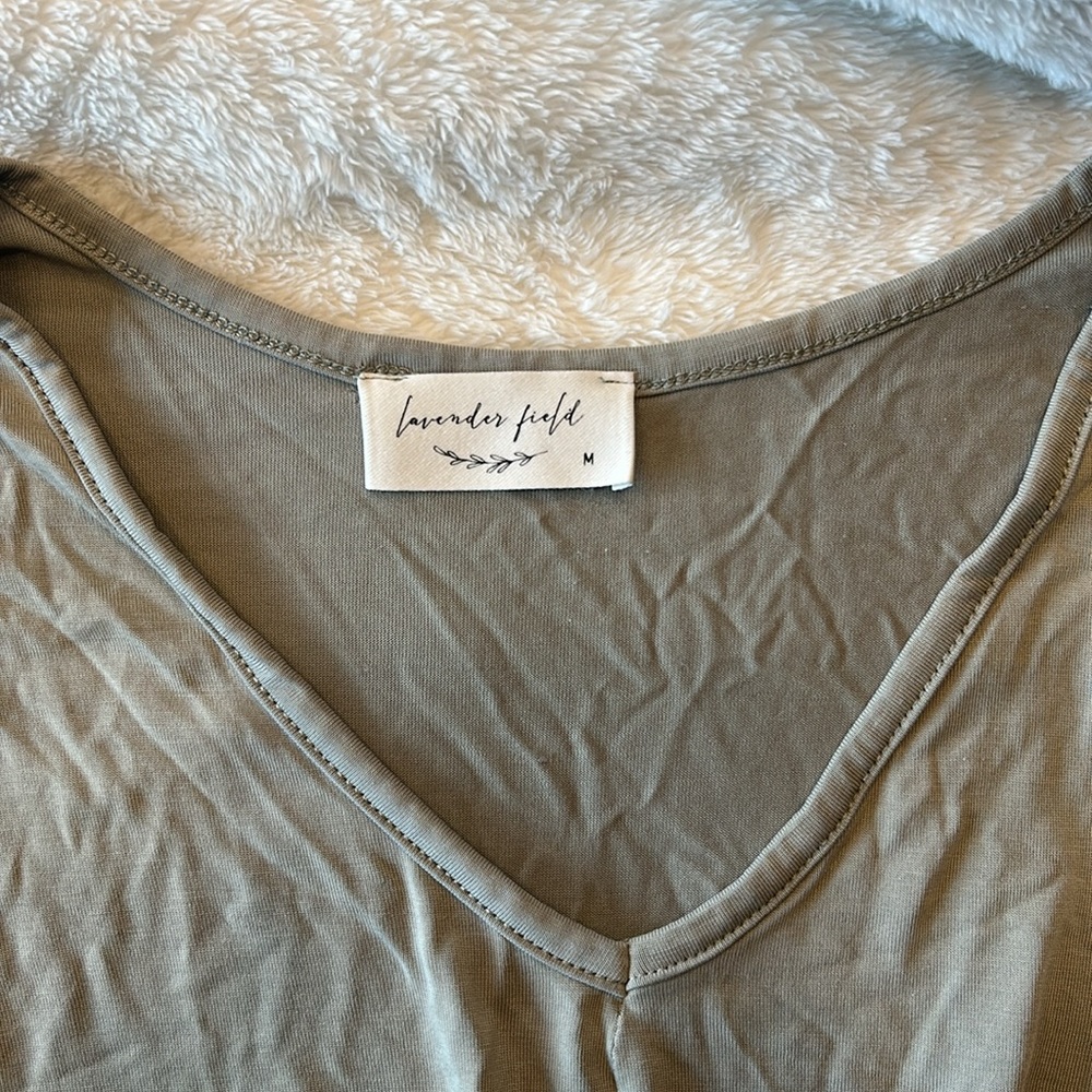 3 Lavender field twist front tops - Picture 2 of 2